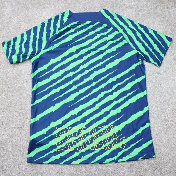 Nike Brazil CBF Jersey Mens Large Green/Blue Dri-FIT Pre-Match Soccer Football - Picture 12 of 16